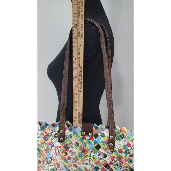 Nahui Ollin Candy Wrapper Peace Sign Love Doves Hippy‎ Retro Unique Purse READ - Picture 7 of 16